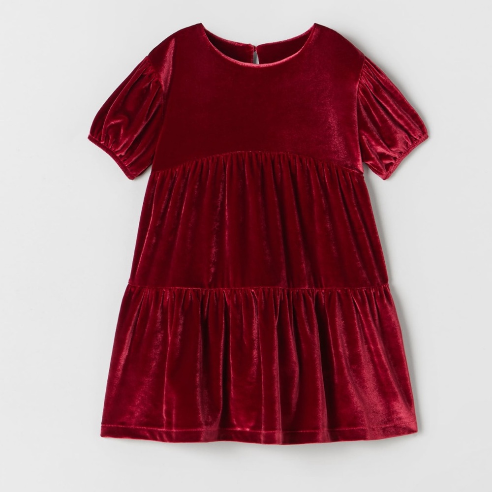 • Zara • Tiered Velvet Dress